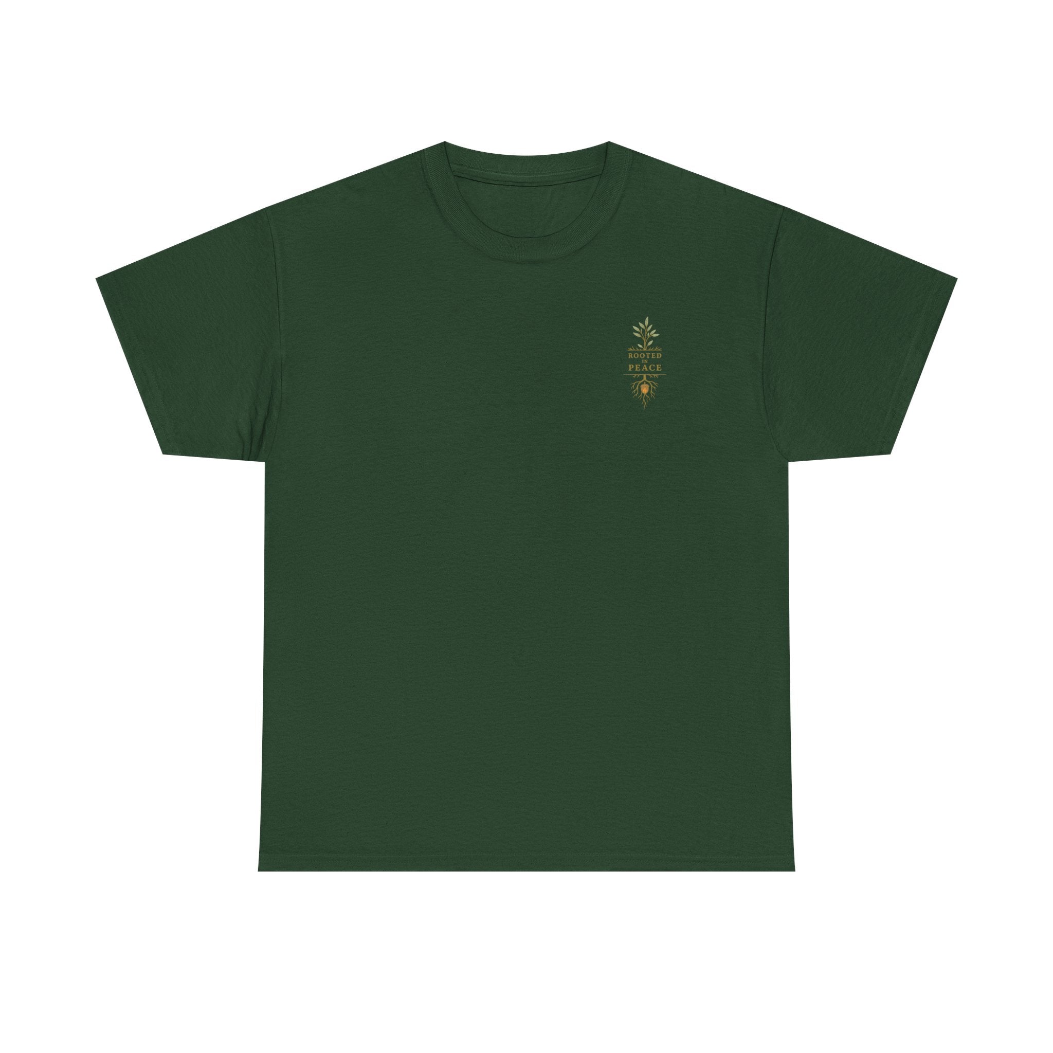 Rooted in Peace T-Shirt — Botanical Tree with Roots Graphic Tee