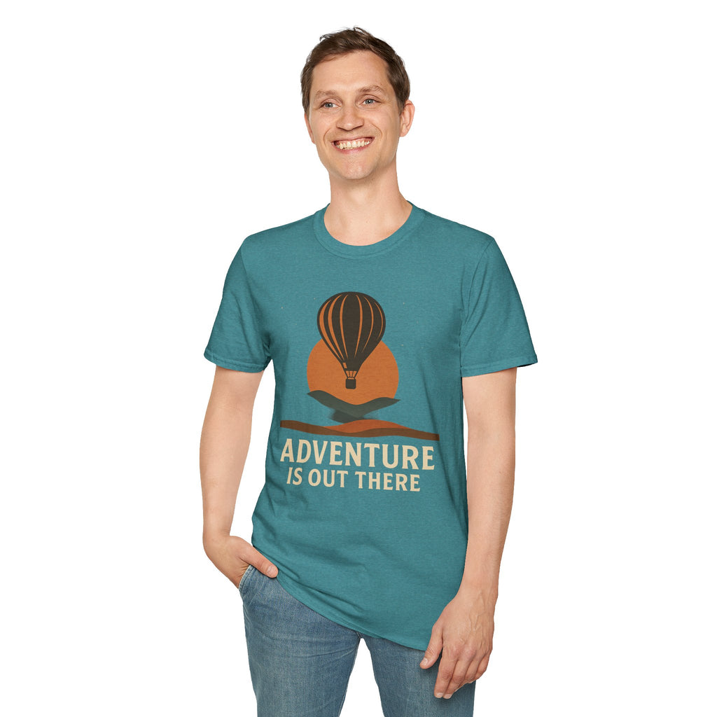 Adventure Is Out There T-Shirt — Hot Air Balloon Travel Tee