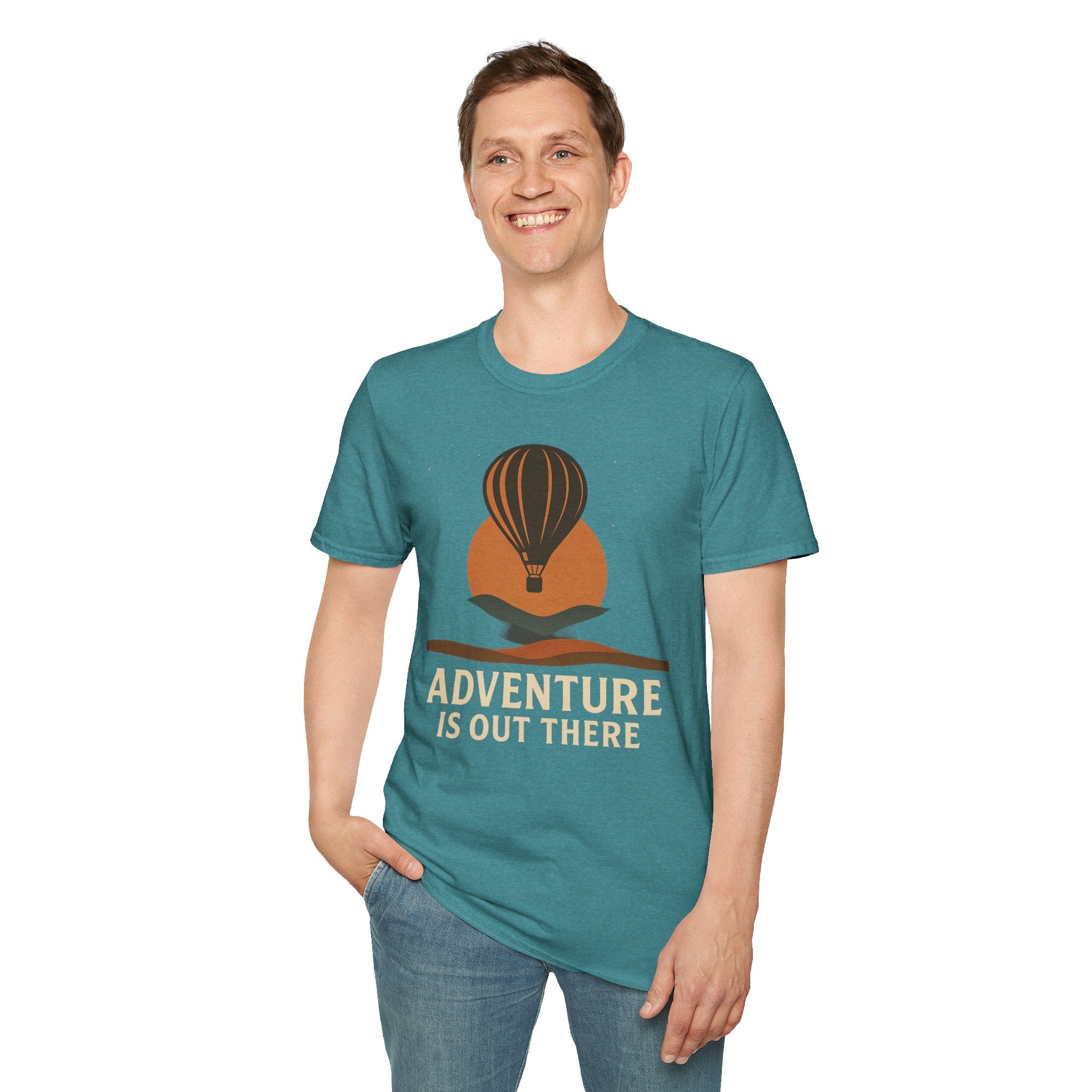 Adventure Is Out There T-Shirt — Hot Air Balloon Travel Tee