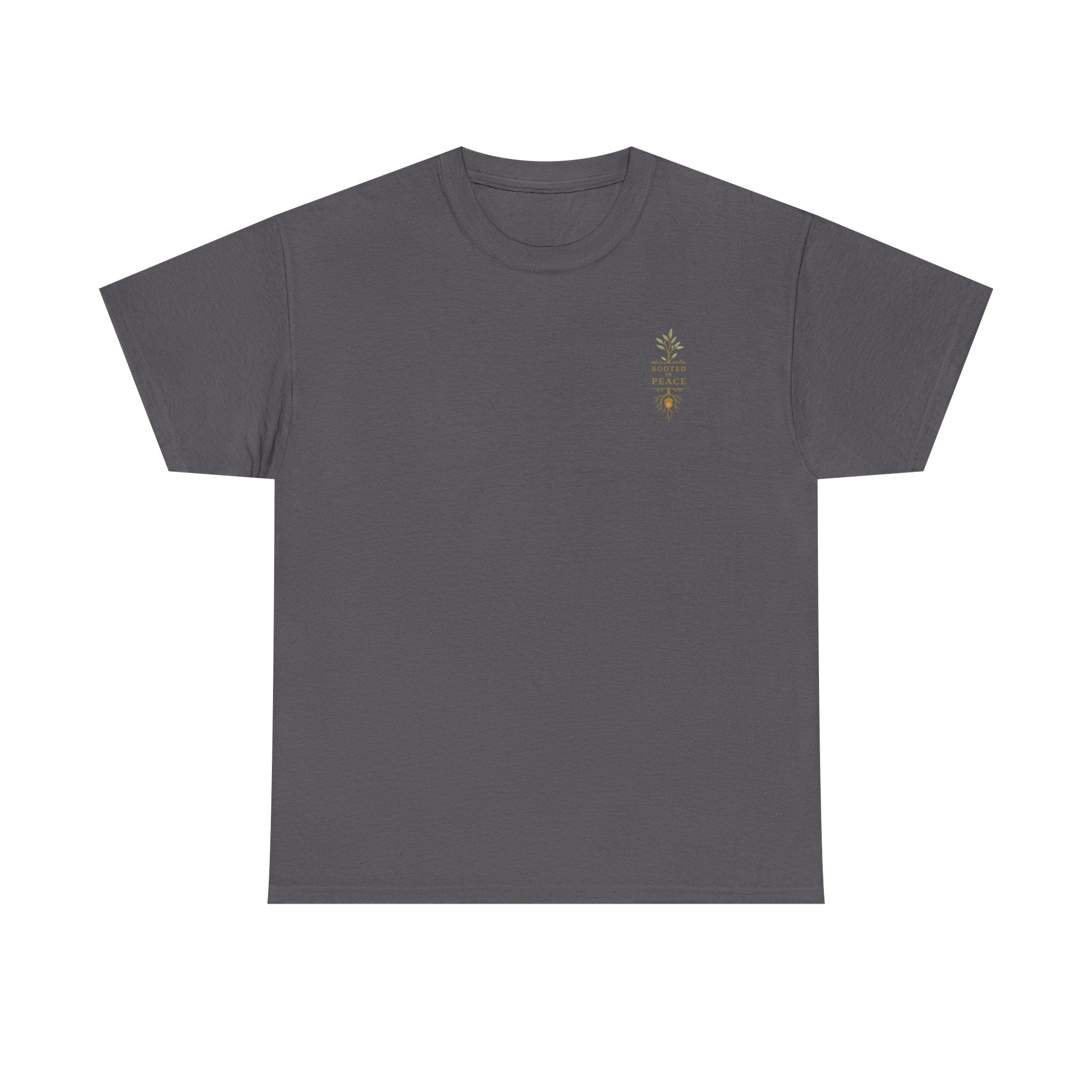 Rooted in Peace T-Shirt — Botanical Tree with Roots Graphic Tee