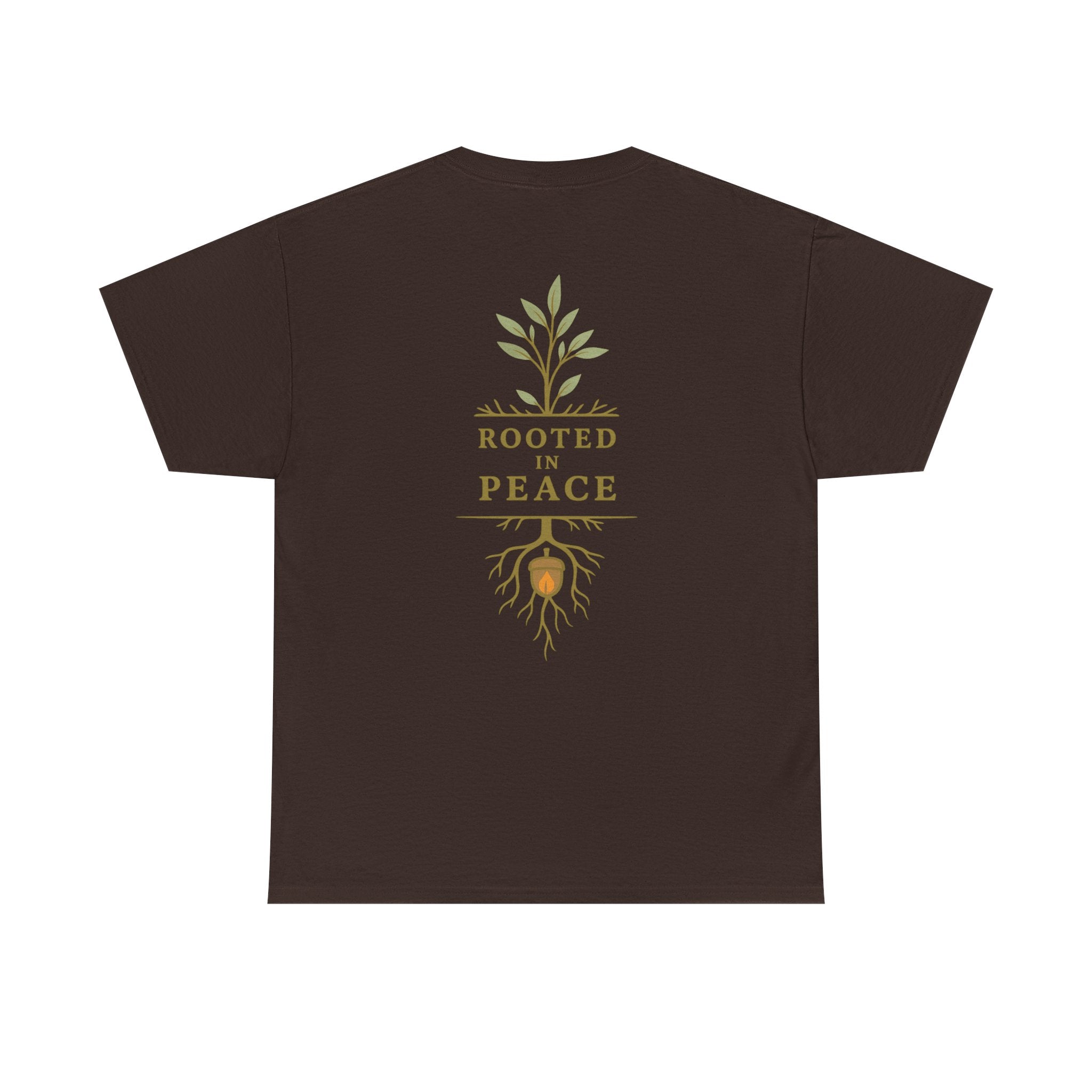 Rooted in Peace T-Shirt — Botanical Tree with Roots Graphic Tee