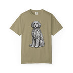 Doodle Sheepdog Graphic T-Shirt — Retro Rust Garment-Dyed Dog Tee