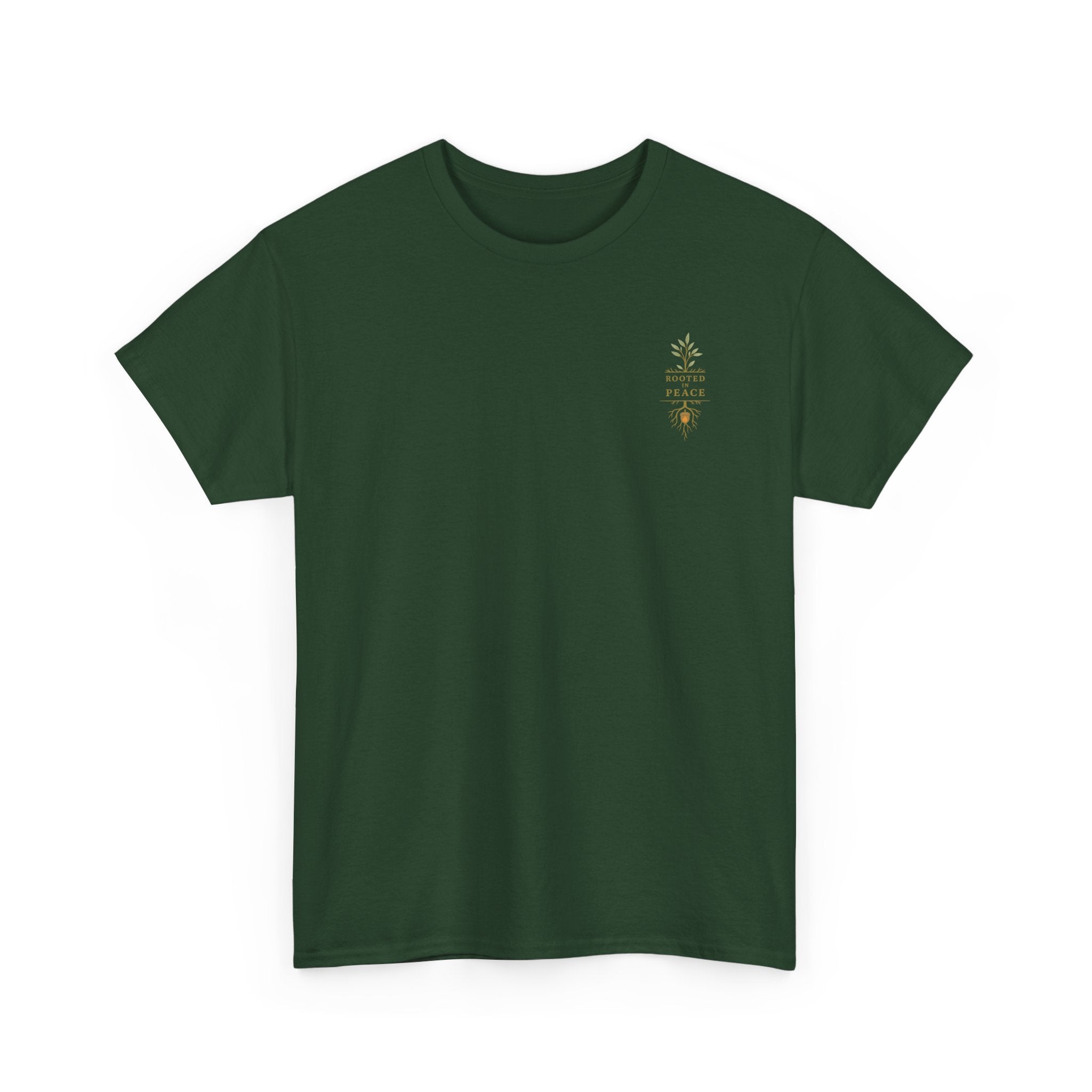 Rooted in Peace T-Shirt — Botanical Tree with Roots Graphic Tee
