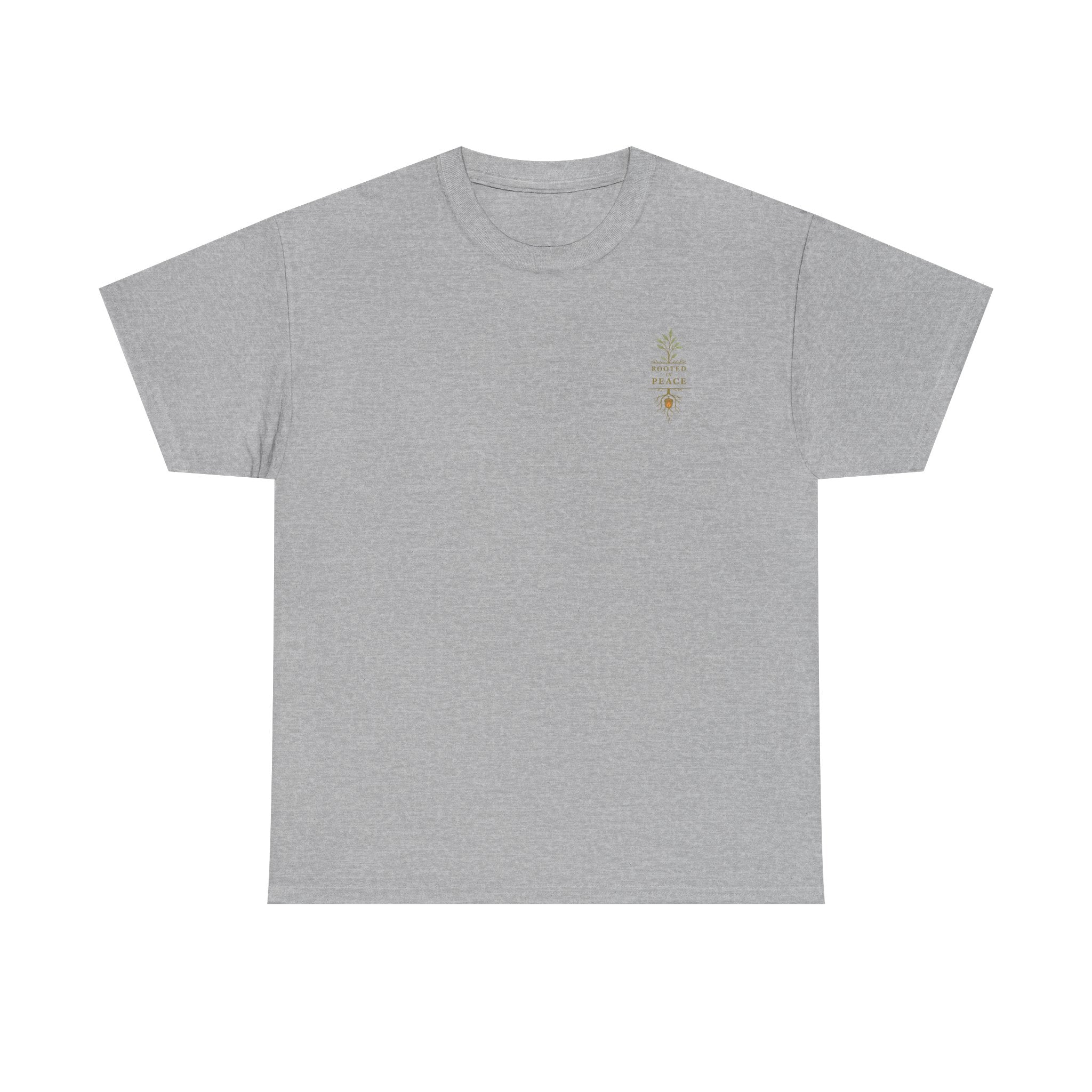 Rooted in Peace T-Shirt — Botanical Tree with Roots Graphic Tee
