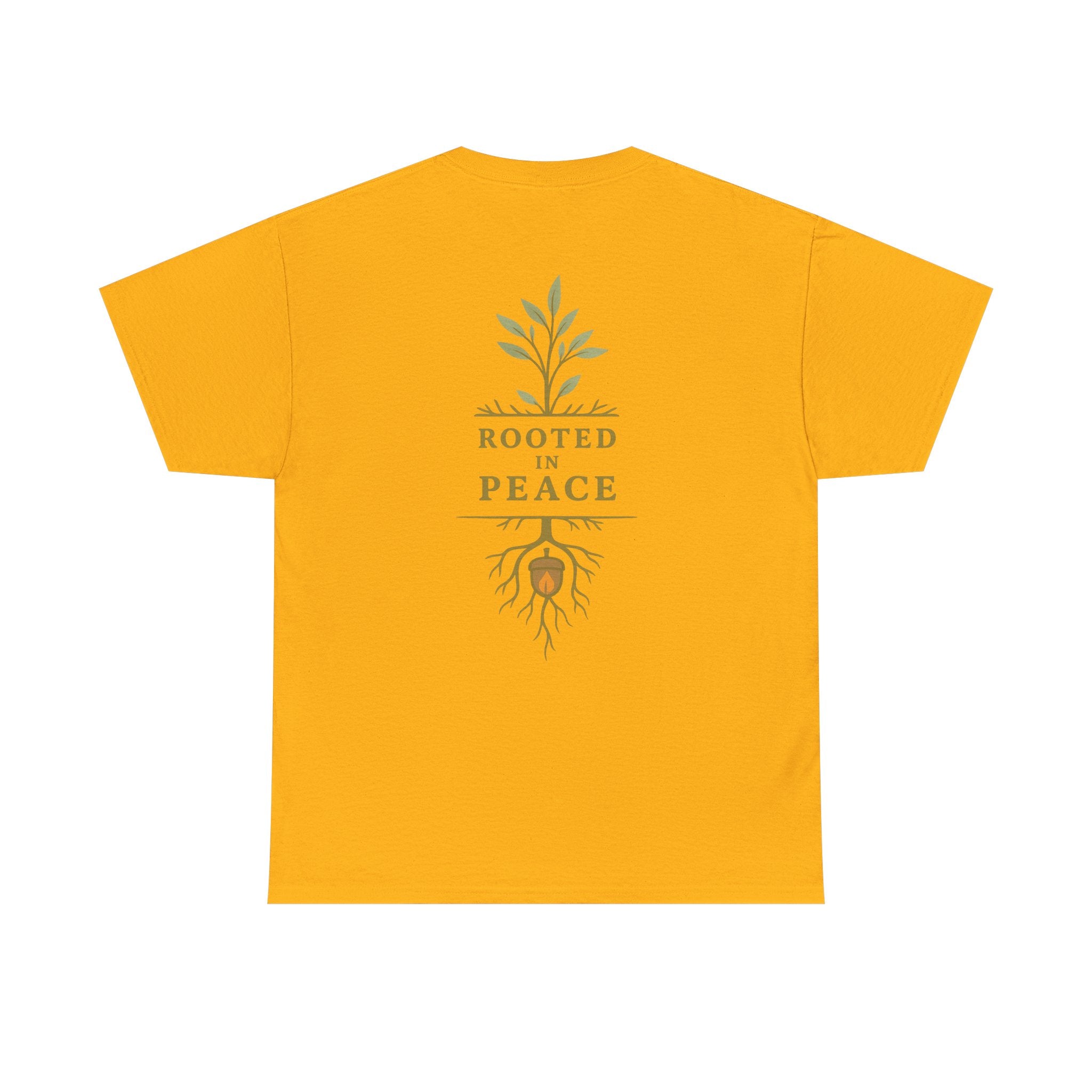 Rooted in Peace T-Shirt — Botanical Tree with Roots Graphic Tee