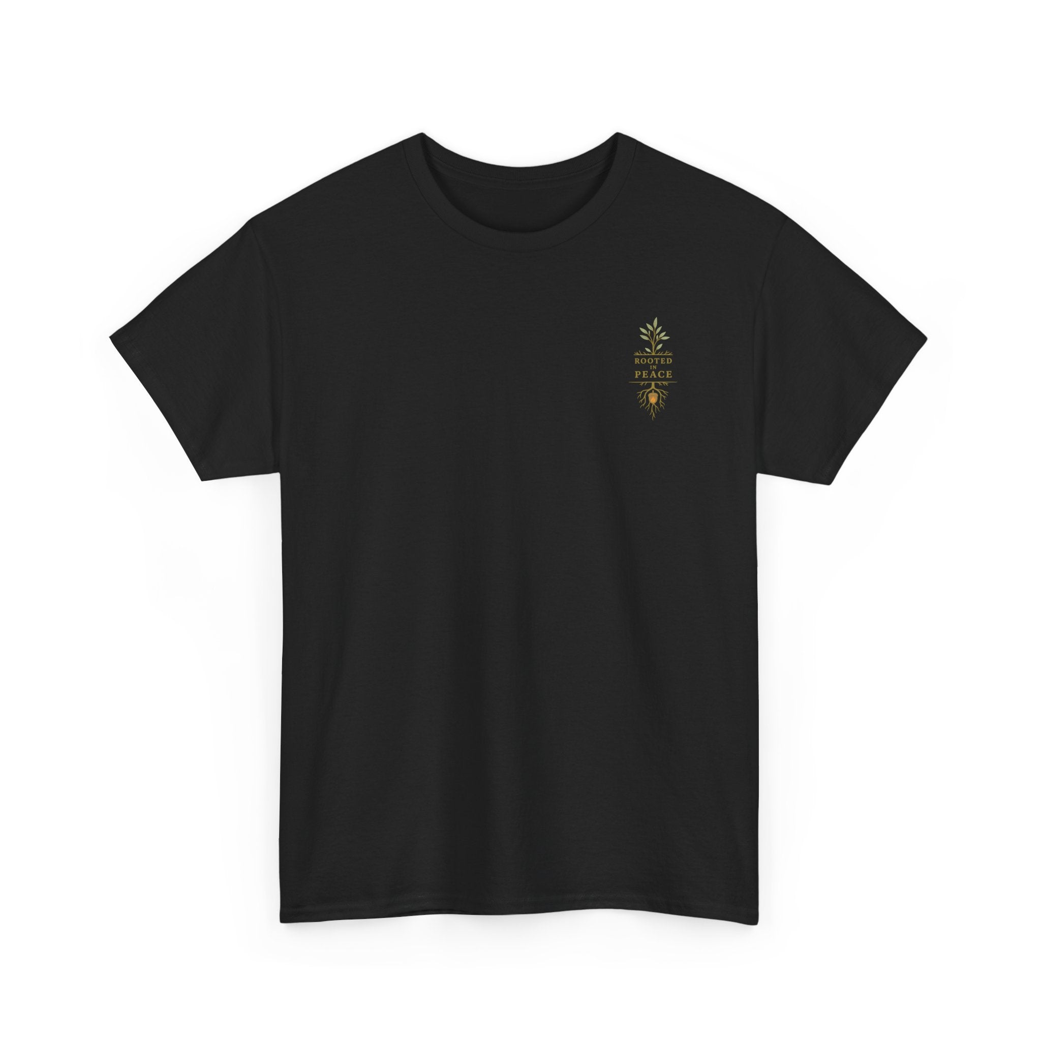 Rooted in Peace T-Shirt — Botanical Tree with Roots Graphic Tee