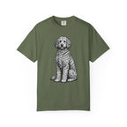 Doodle Sheepdog Graphic T-Shirt — Retro Rust Garment-Dyed Dog Tee