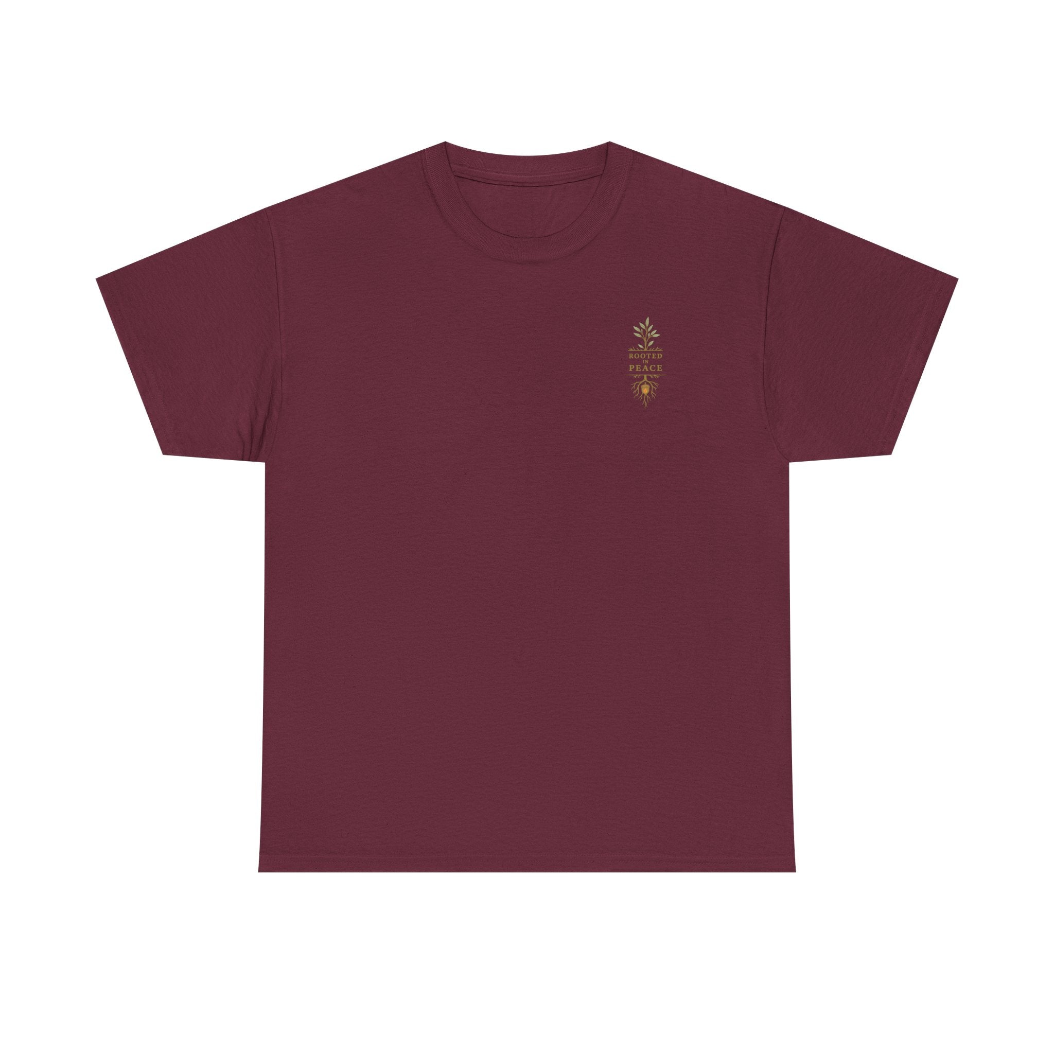 Rooted in Peace T-Shirt — Botanical Tree with Roots Graphic Tee