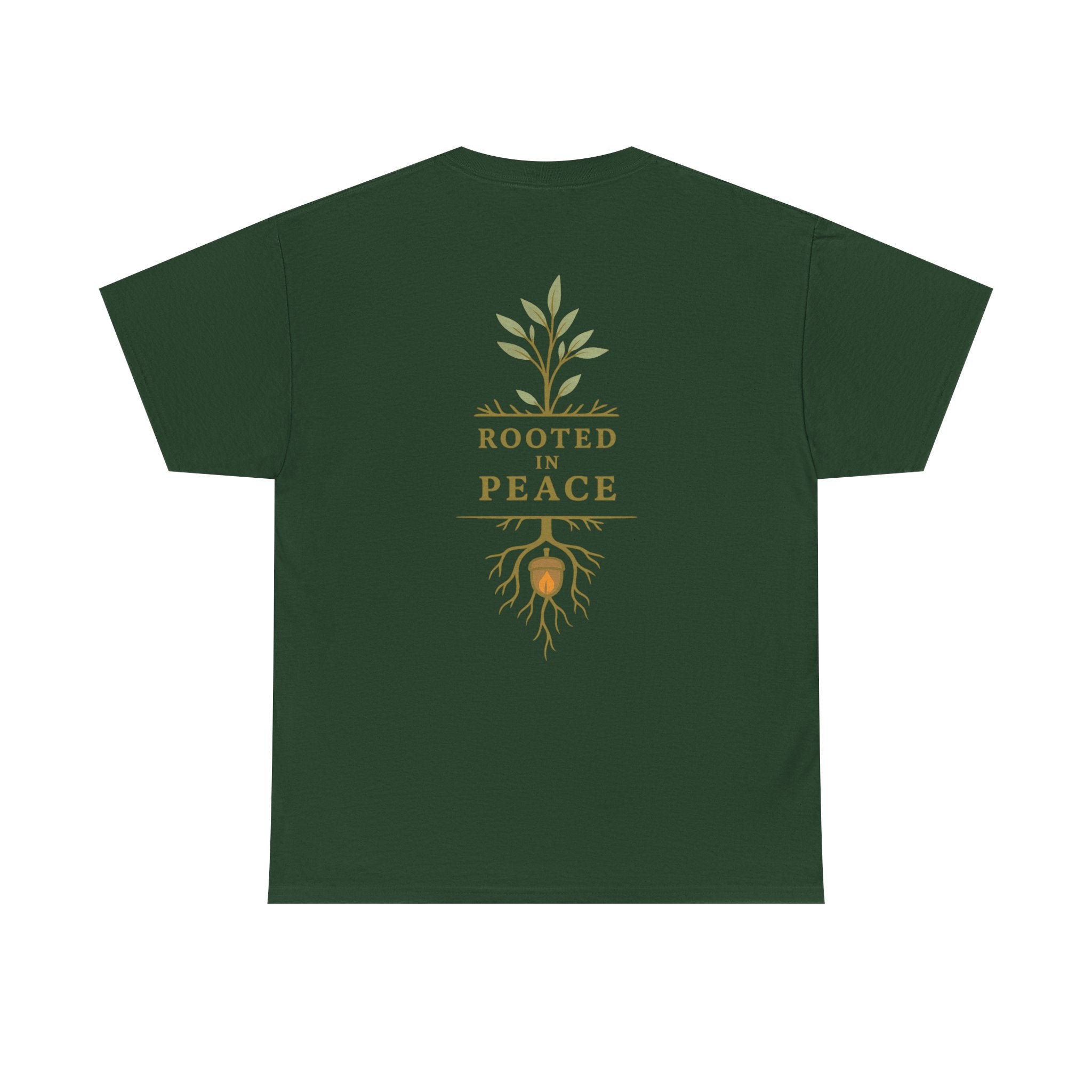 Rooted in Peace T-Shirt — Botanical Tree with Roots Graphic Tee