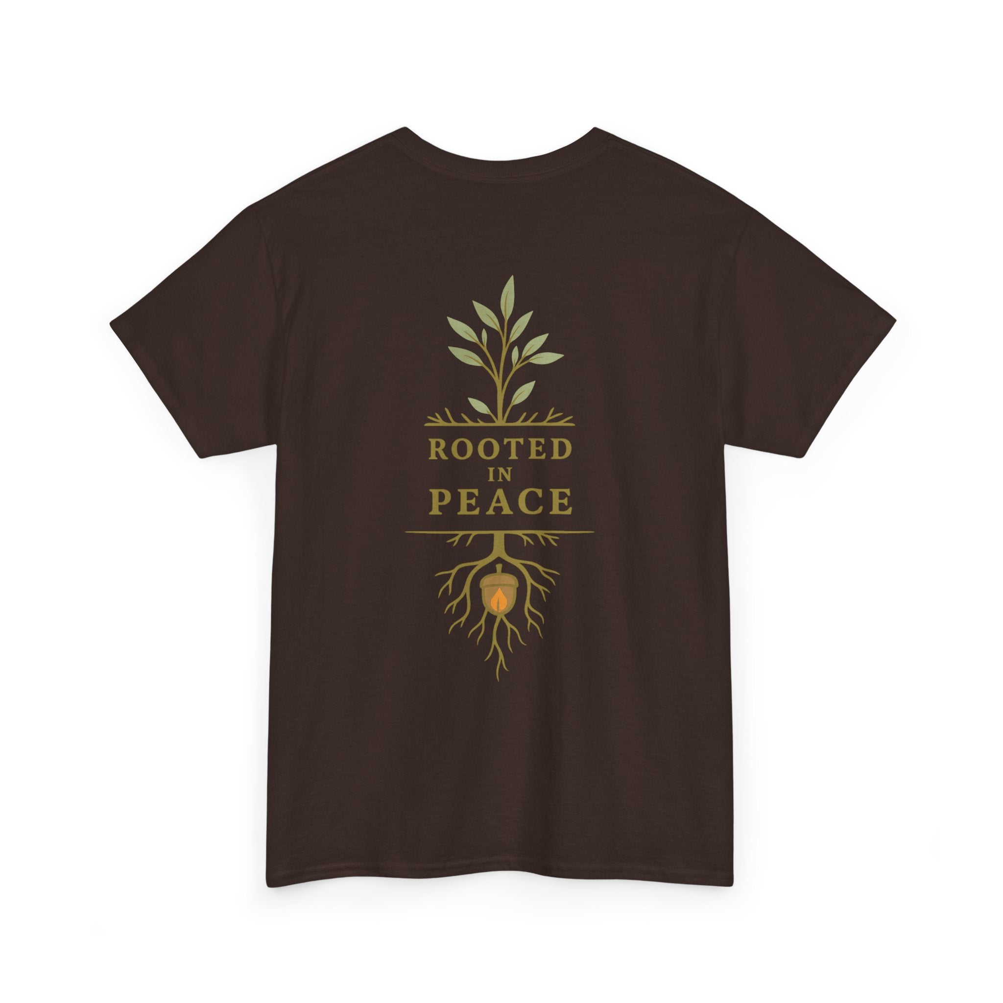 Rooted in Peace T-Shirt — Botanical Tree with Roots Graphic Tee