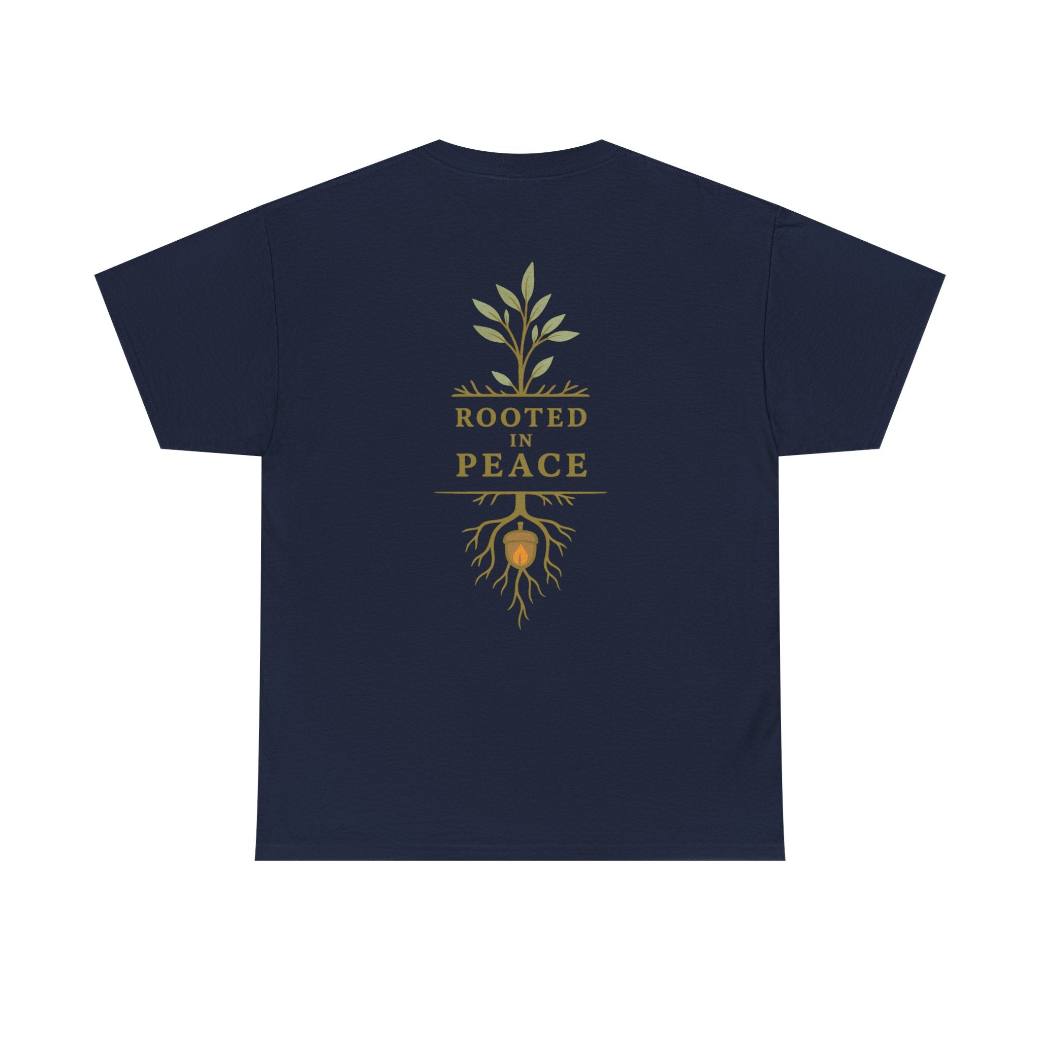 Rooted in Peace T-Shirt — Botanical Tree with Roots Graphic Tee
