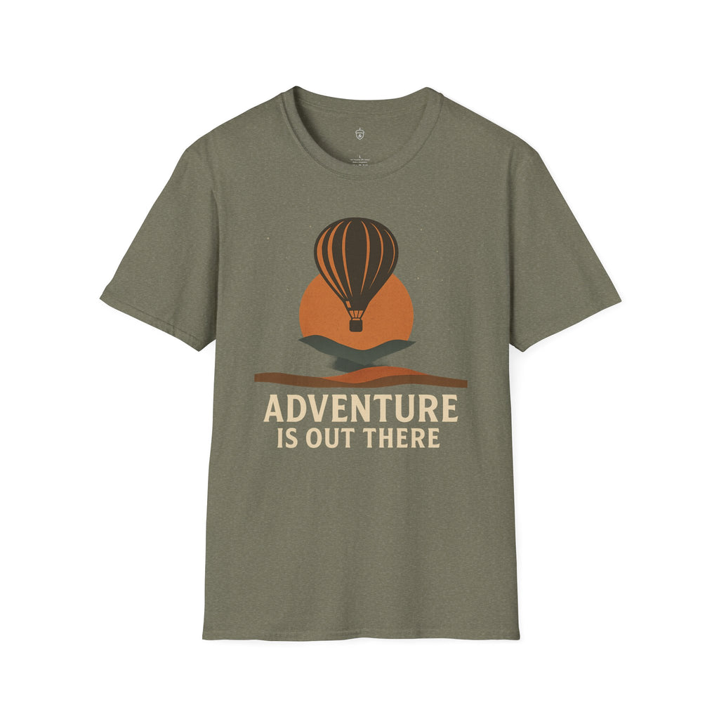 Adventure Is Out There T-Shirt — Hot Air Balloon Travel Tee