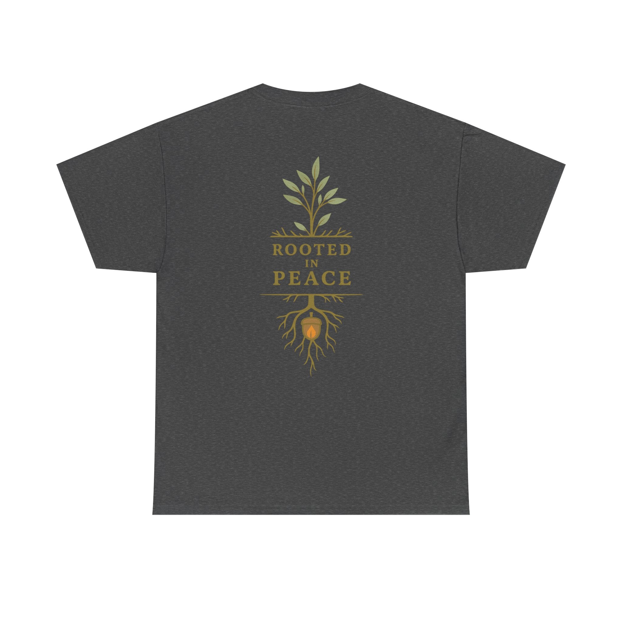Rooted in Peace T-Shirt — Botanical Tree with Roots Graphic Tee