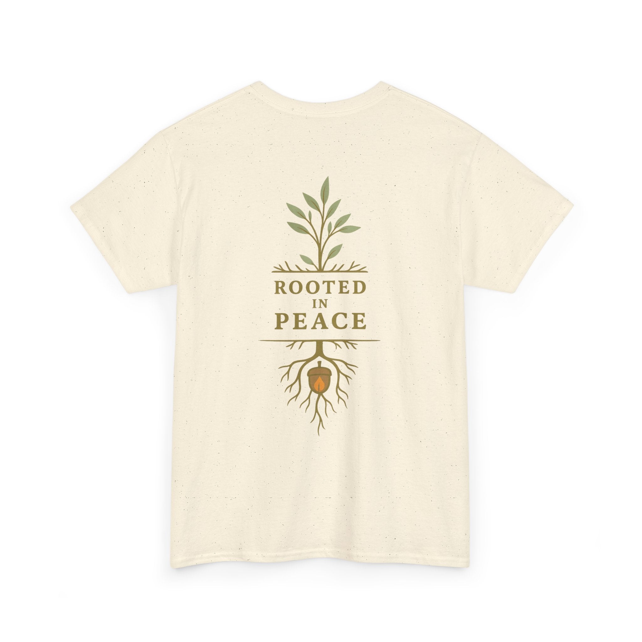 Rooted in Peace T-Shirt — Botanical Tree with Roots Graphic Tee