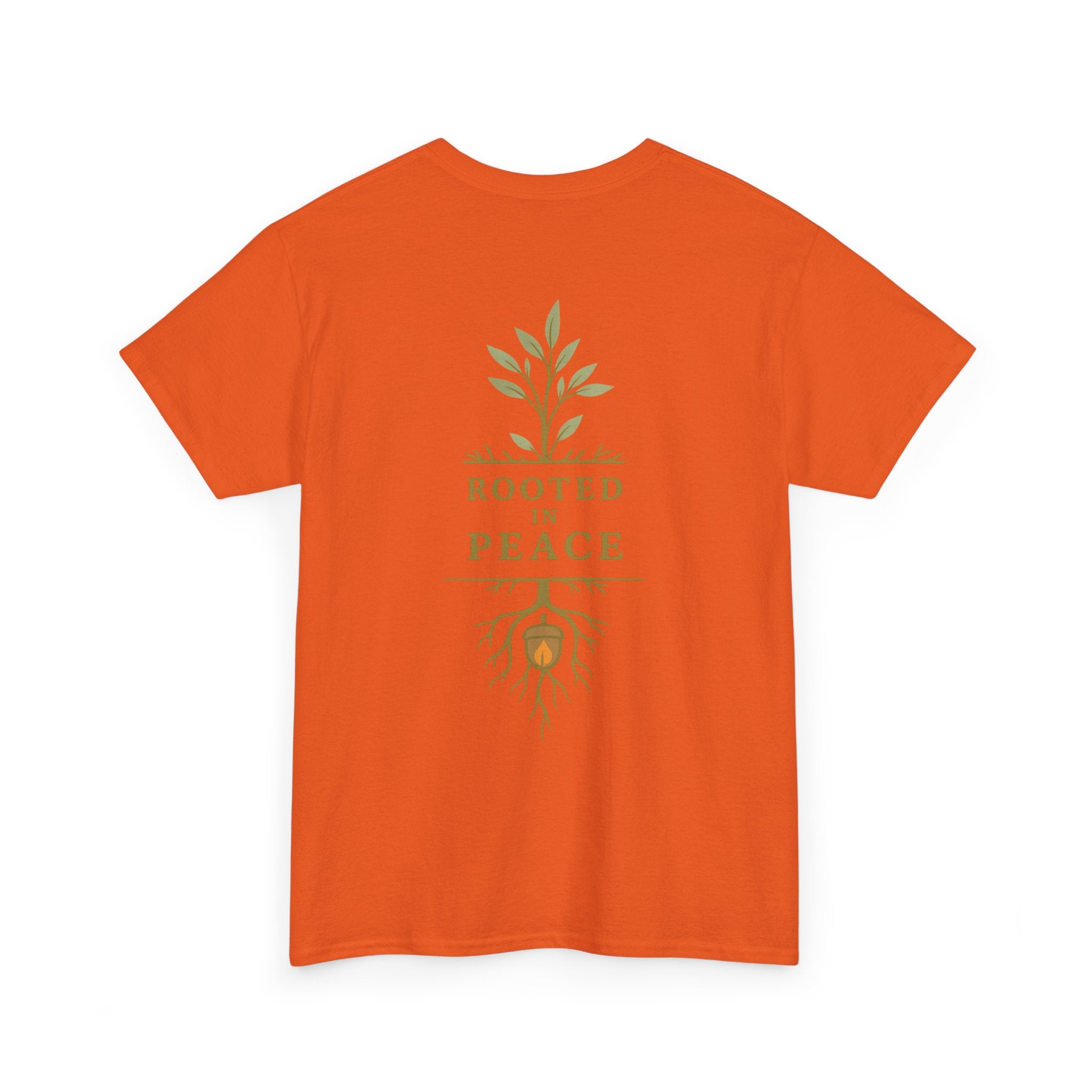 Rooted in Peace T-Shirt — Botanical Tree with Roots Graphic Tee