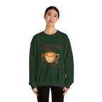 Crewneck Sweatshirt — "I Just Need a Hug in a Mug" Coffee Lover Cozy Pullover