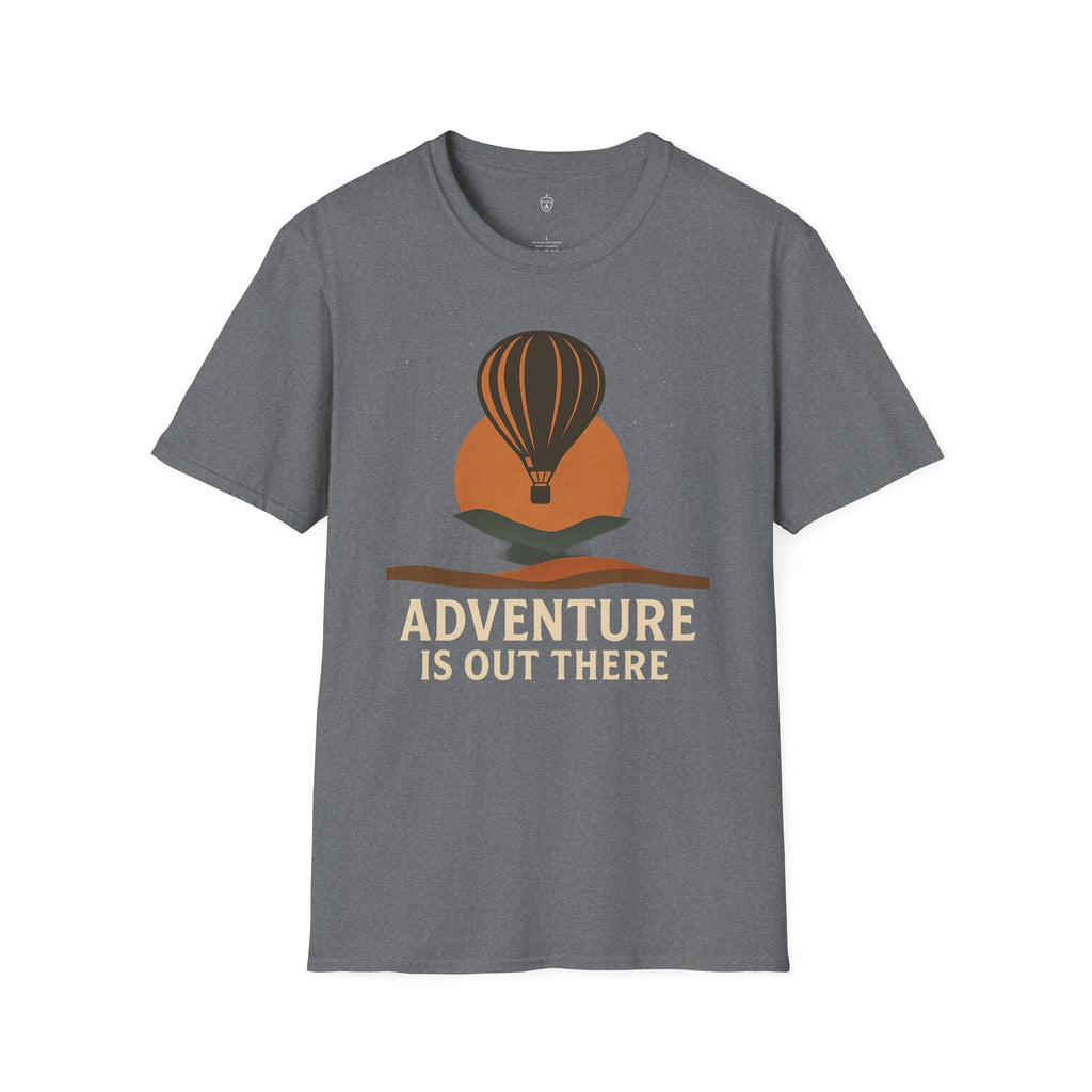 Adventure Is Out There T-Shirt — Hot Air Balloon Travel Tee