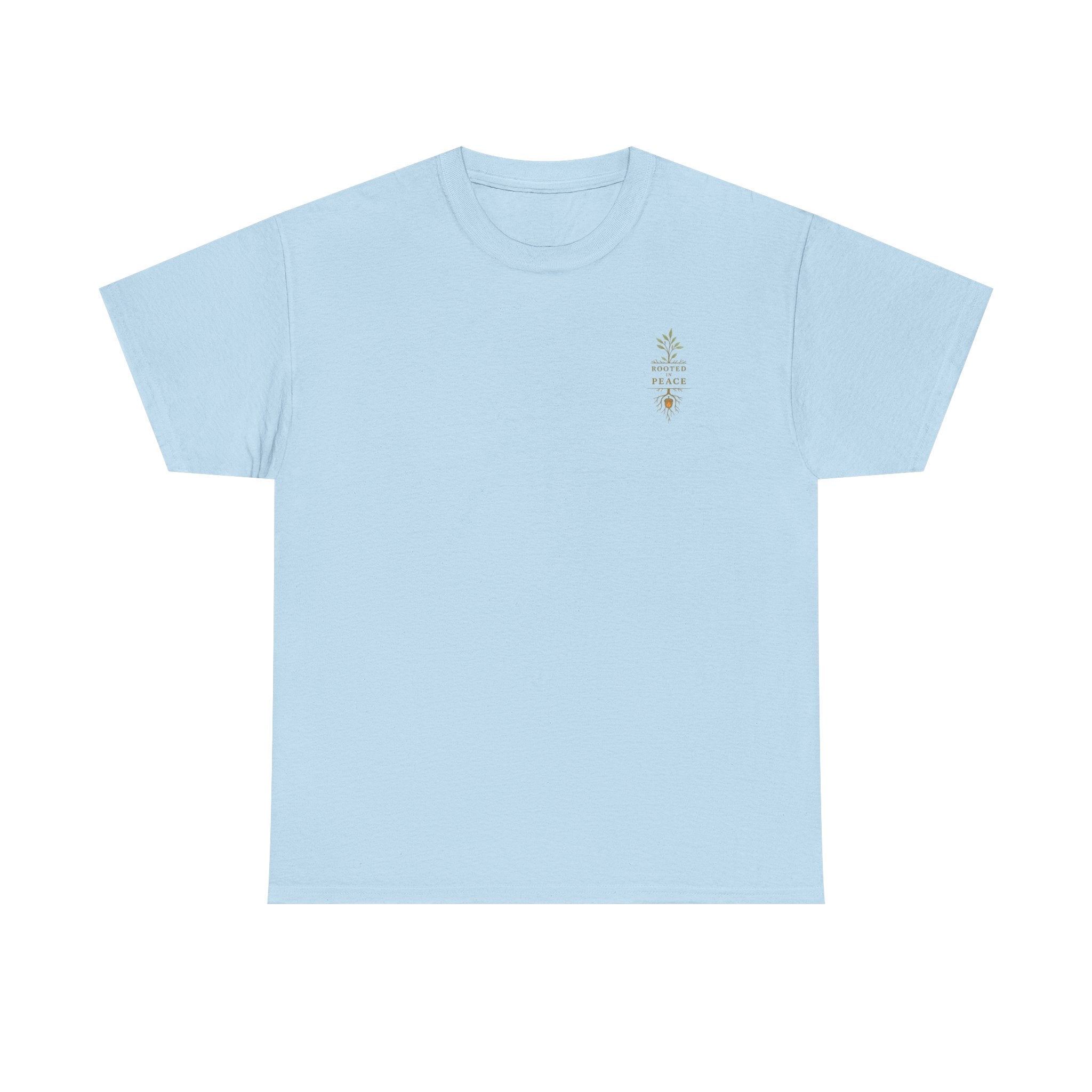 Rooted in Peace T-Shirt — Botanical Tree with Roots Graphic Tee