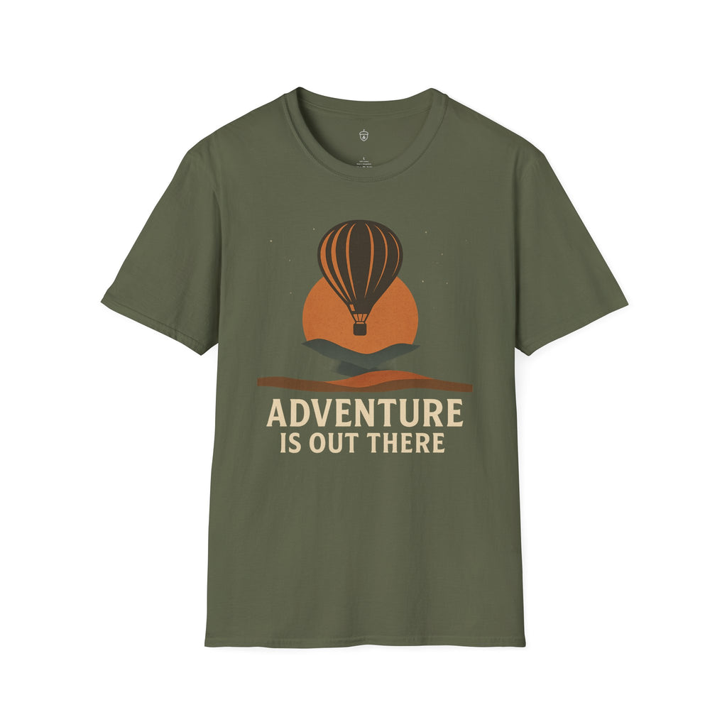 Adventure Is Out There T-Shirt — Hot Air Balloon Travel Tee