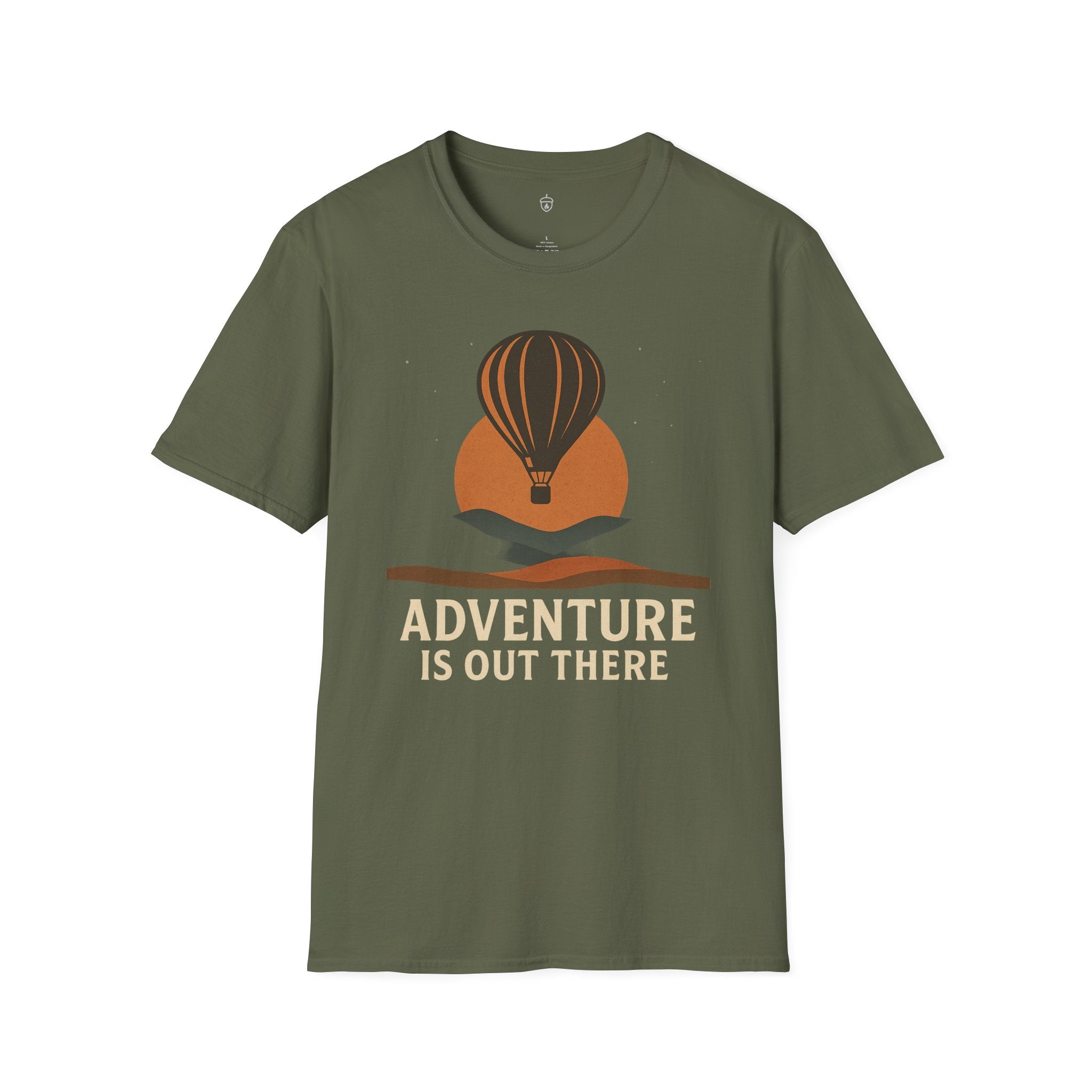 Adventure Is Out There T-Shirt — Hot Air Balloon Travel Tee