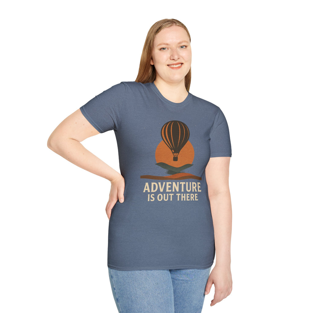 Adventure Is Out There T-Shirt — Hot Air Balloon Travel Tee