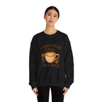 Crewneck Sweatshirt — "I Just Need a Hug in a Mug" Coffee Lover Cozy Pullover
