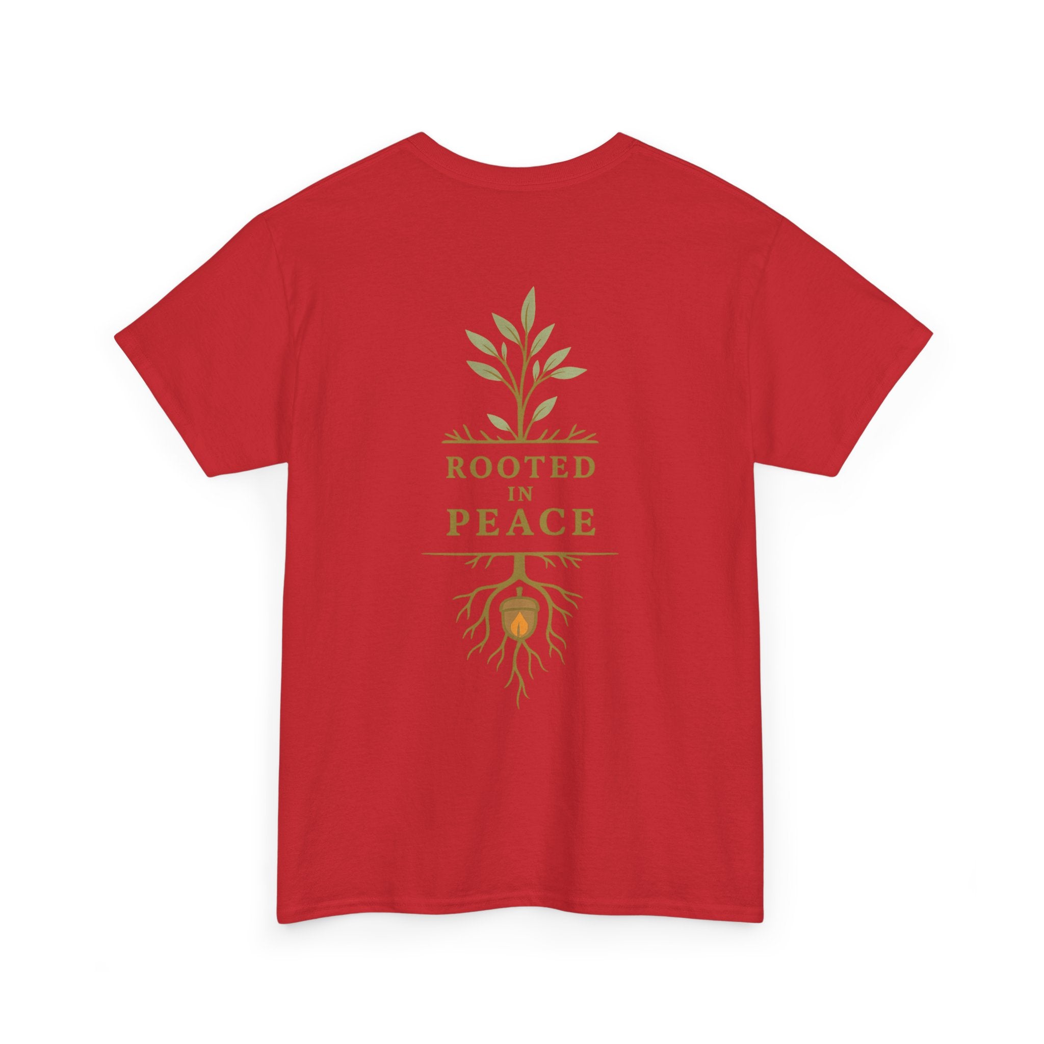 Rooted in Peace T-Shirt — Botanical Tree with Roots Graphic Tee