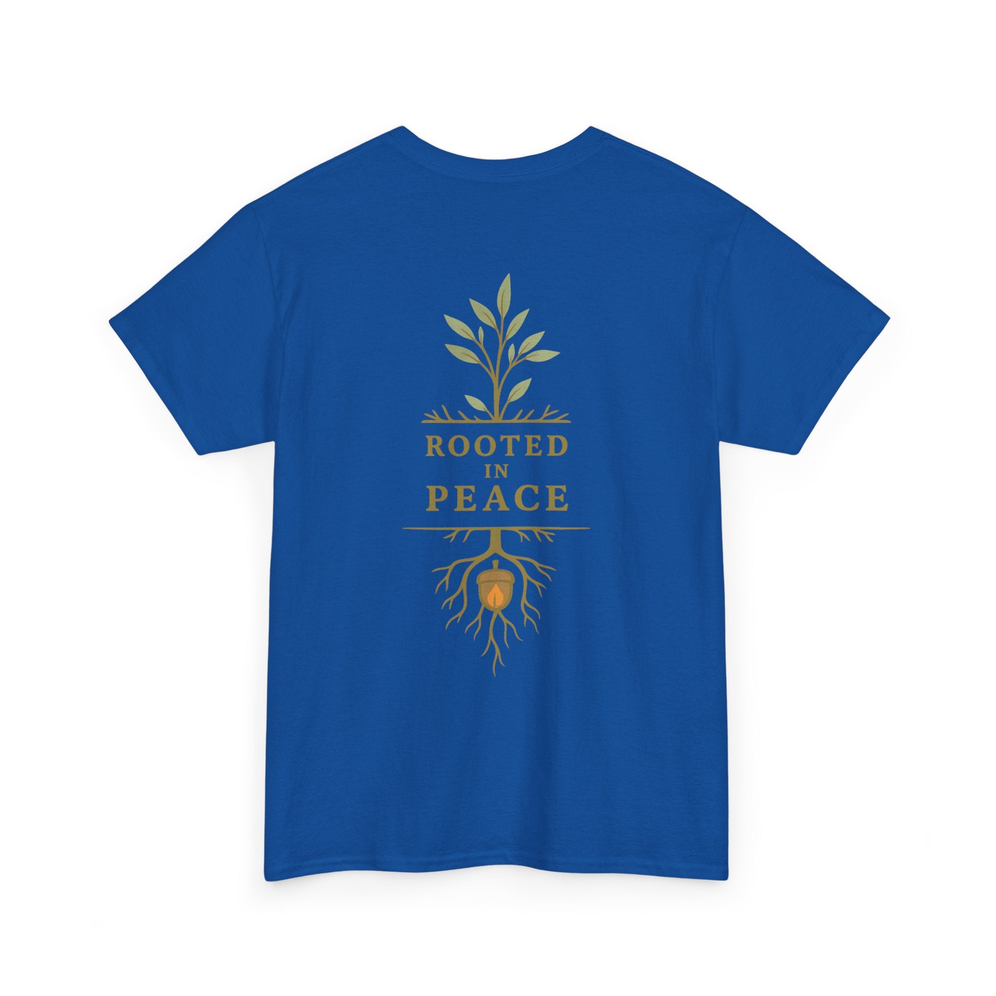 Rooted in Peace T-Shirt — Botanical Tree with Roots Graphic Tee