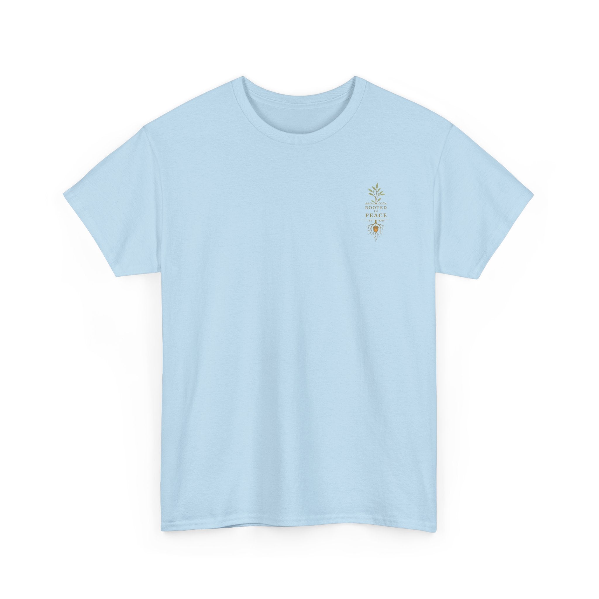 Rooted in Peace T-Shirt — Botanical Tree with Roots Graphic Tee