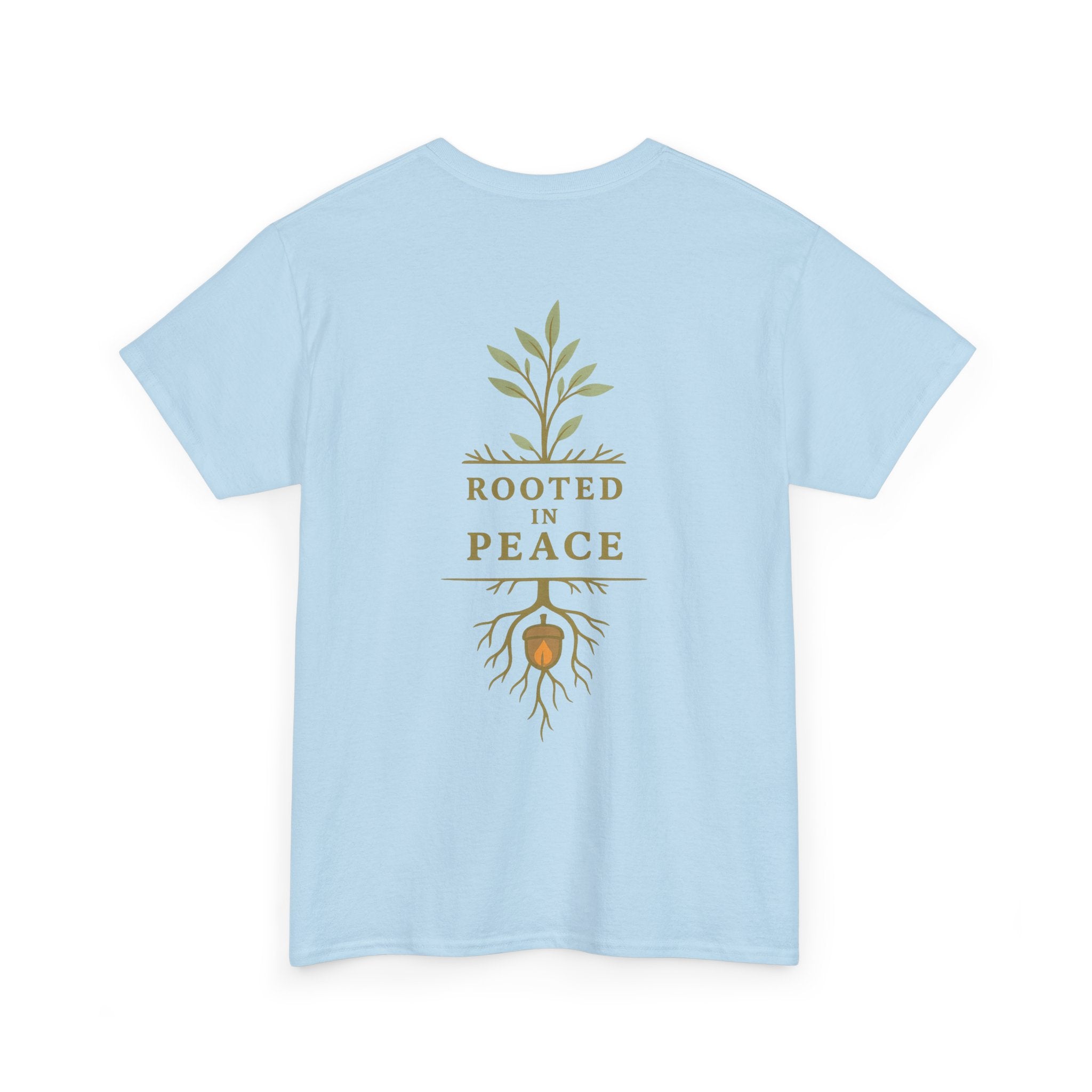 Rooted in Peace T-Shirt — Botanical Tree with Roots Graphic Tee