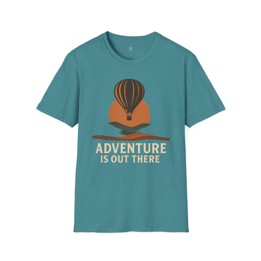 Adventure Is Out There T-Shirt — Hot Air Balloon Travel Tee