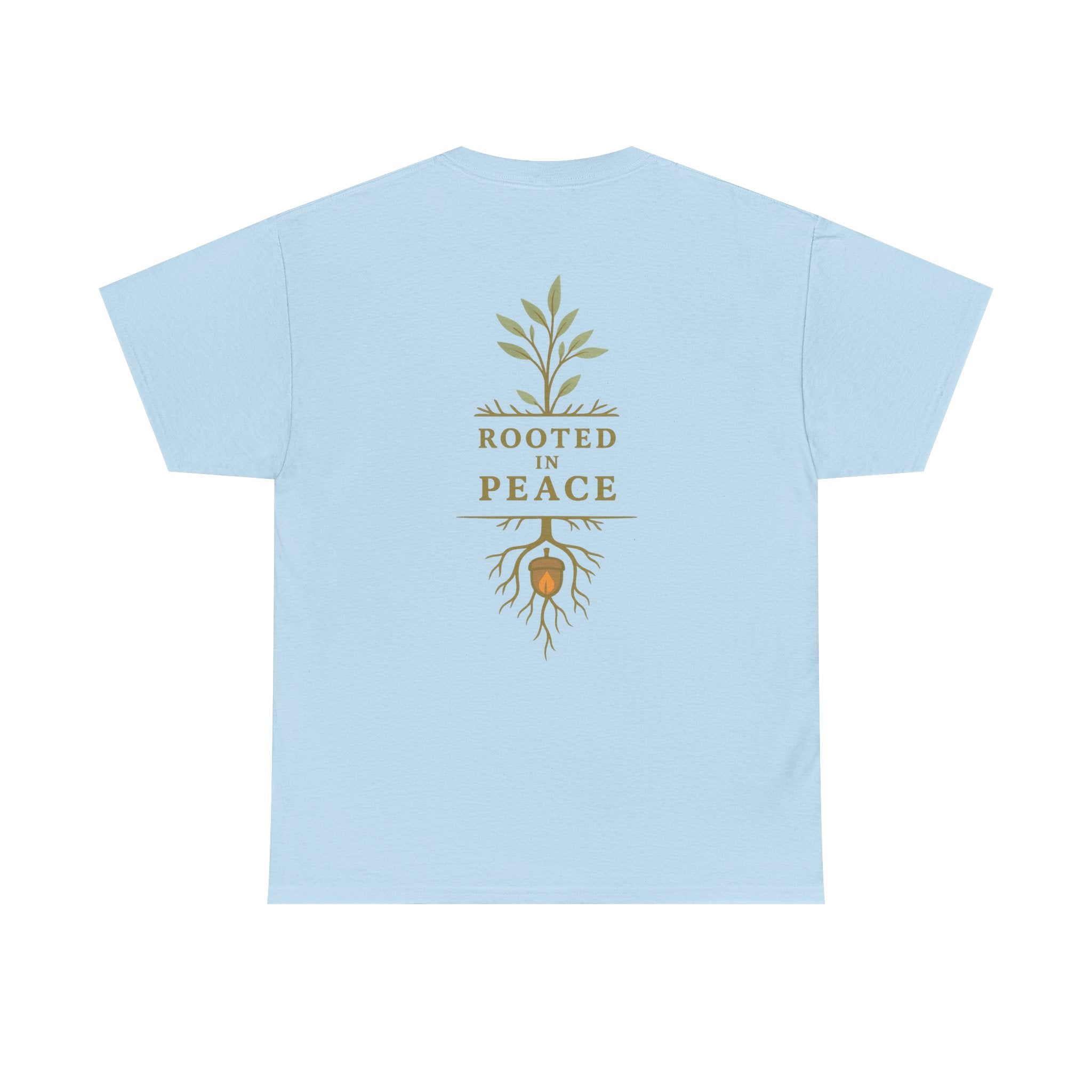 Rooted in Peace T-Shirt — Botanical Tree with Roots Graphic Tee