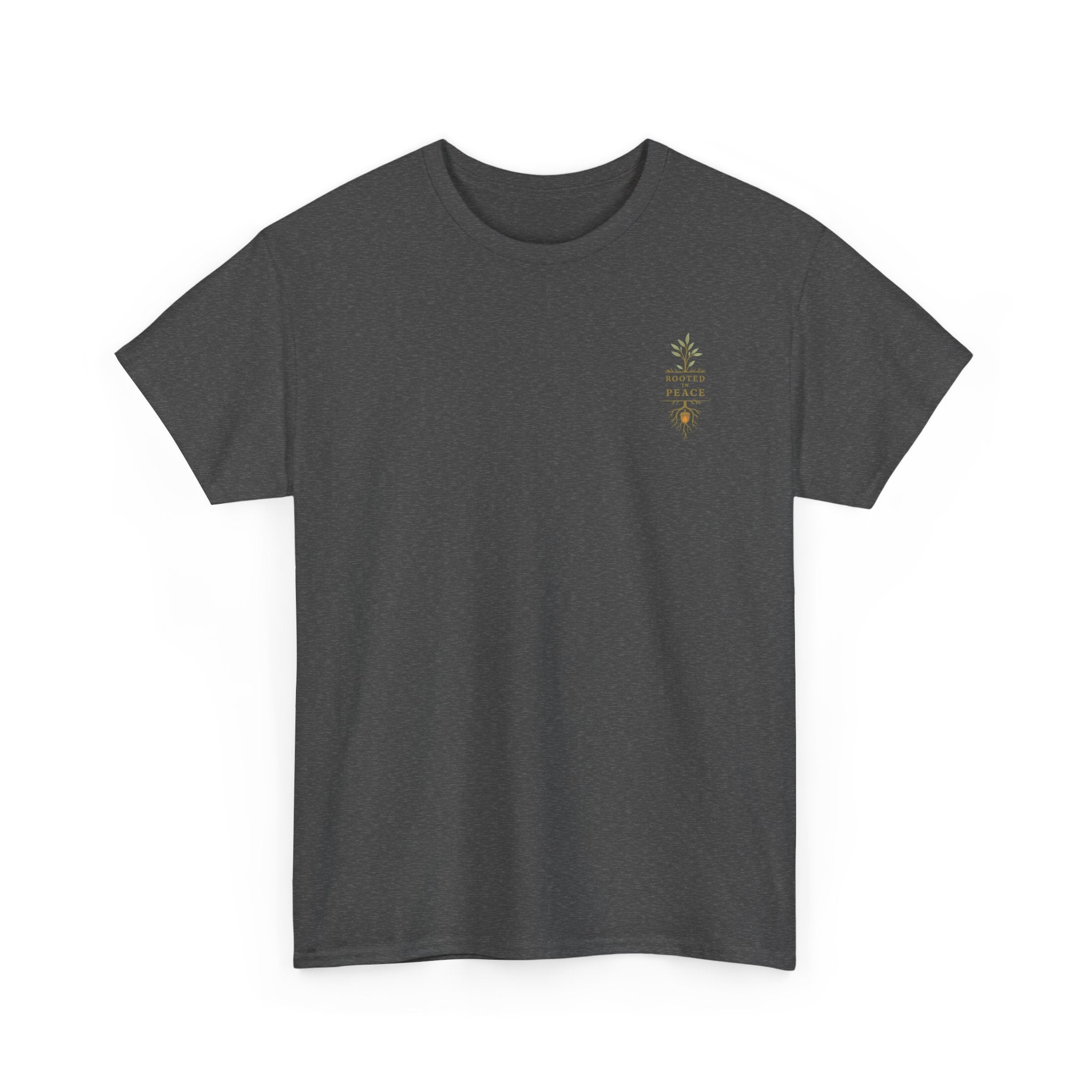 Rooted in Peace T-Shirt — Botanical Tree with Roots Graphic Tee