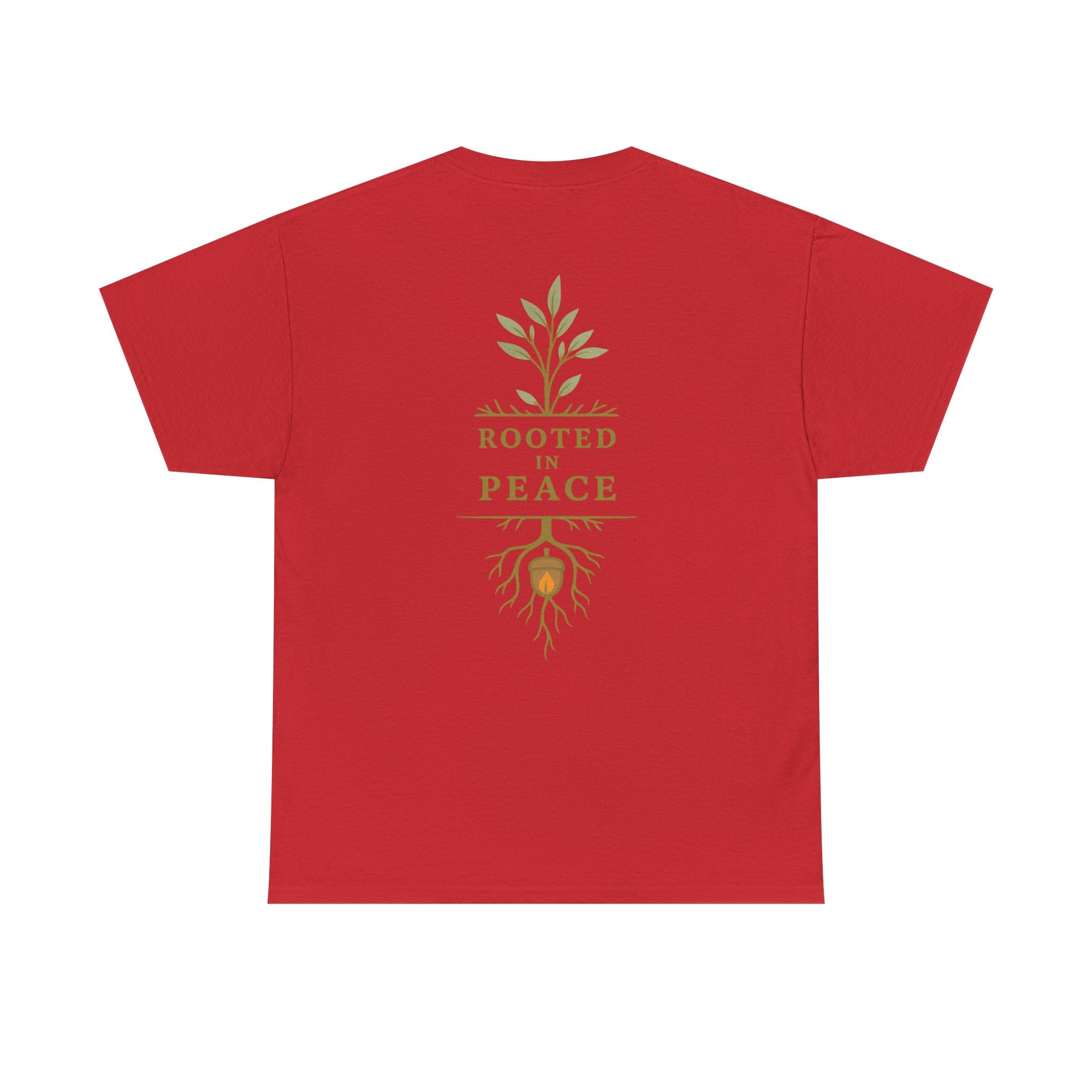 Rooted in Peace T-Shirt — Botanical Tree with Roots Graphic Tee