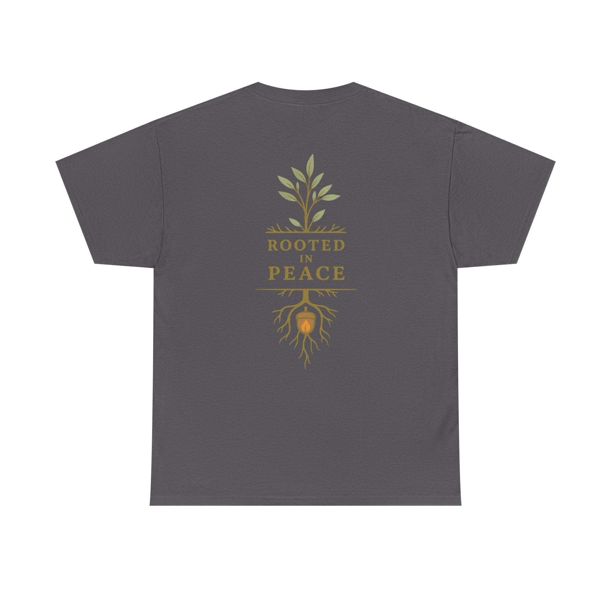 Rooted in Peace T-Shirt — Botanical Tree with Roots Graphic Tee