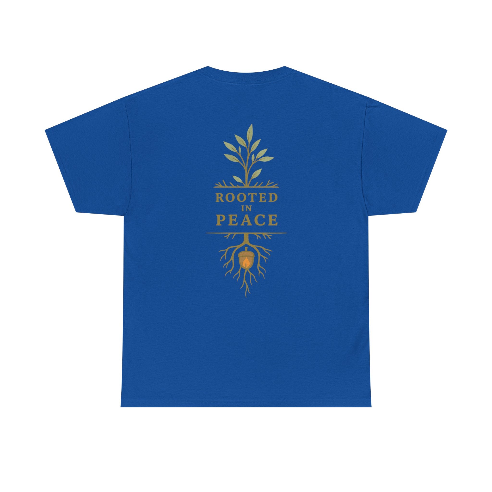 Rooted in Peace T-Shirt — Botanical Tree with Roots Graphic Tee