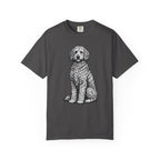 Doodle Sheepdog Graphic T-Shirt — Retro Rust Garment-Dyed Dog Tee