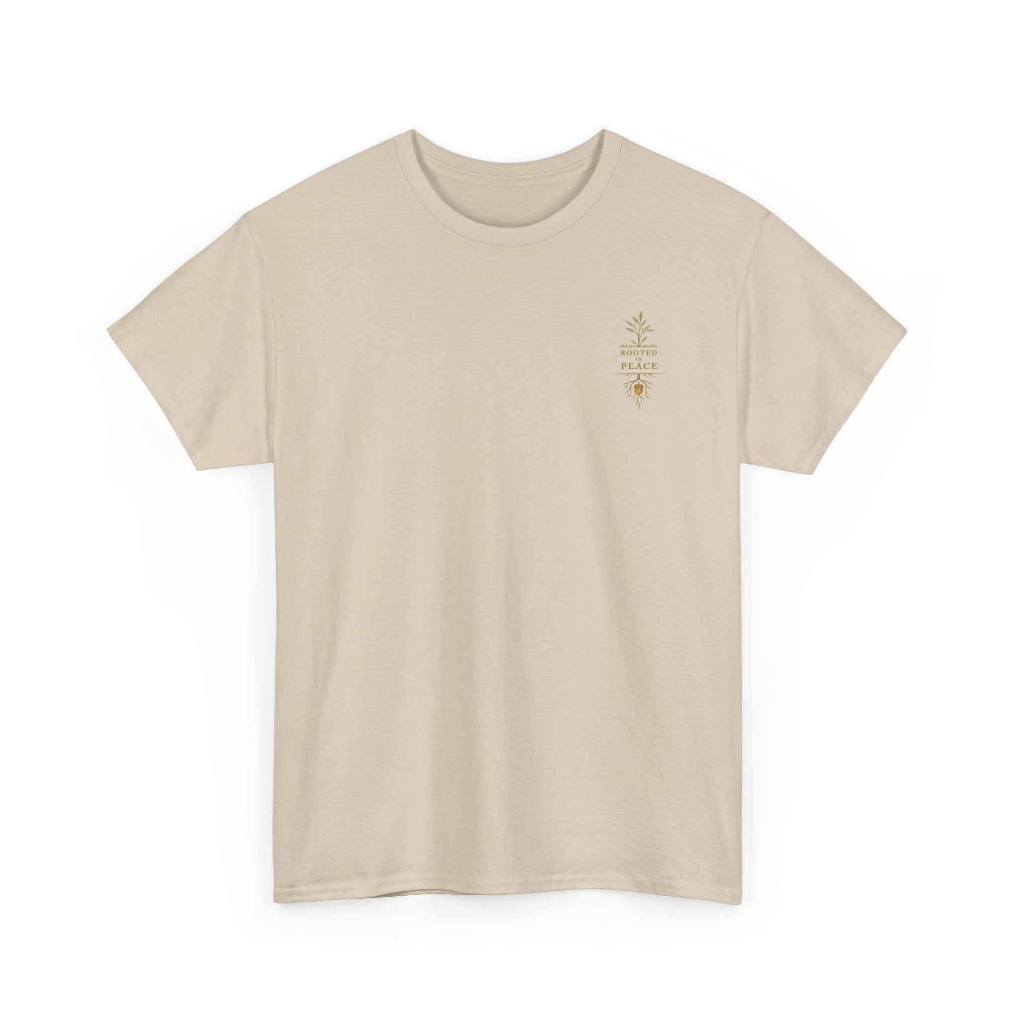 Rooted in Peace T-Shirt — Botanical Tree with Roots Graphic Tee
