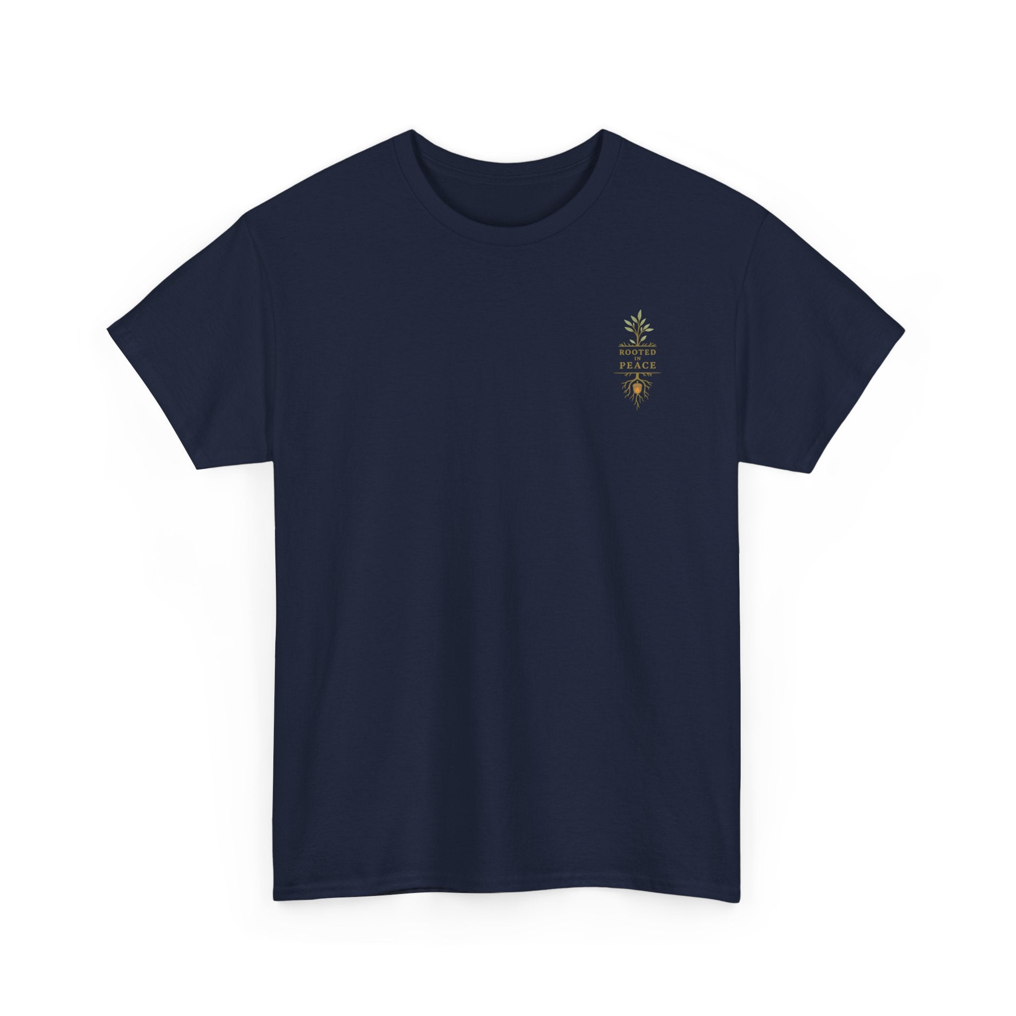 Rooted in Peace T-Shirt — Botanical Tree with Roots Graphic Tee