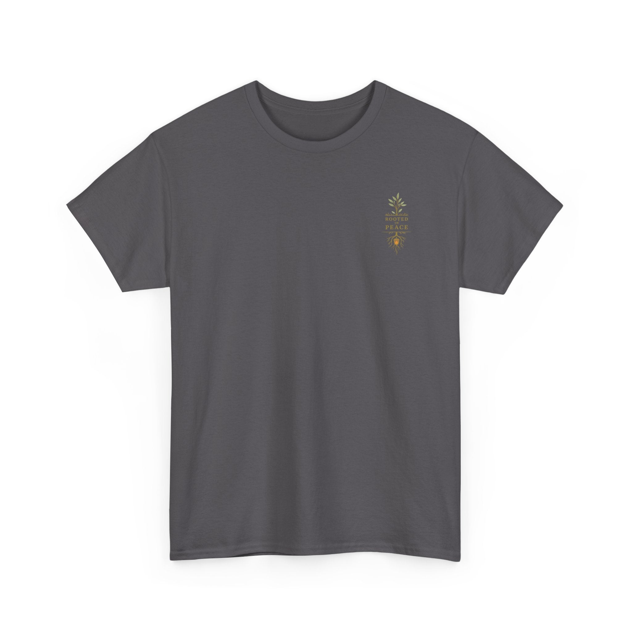 Rooted in Peace T-Shirt — Botanical Tree with Roots Graphic Tee