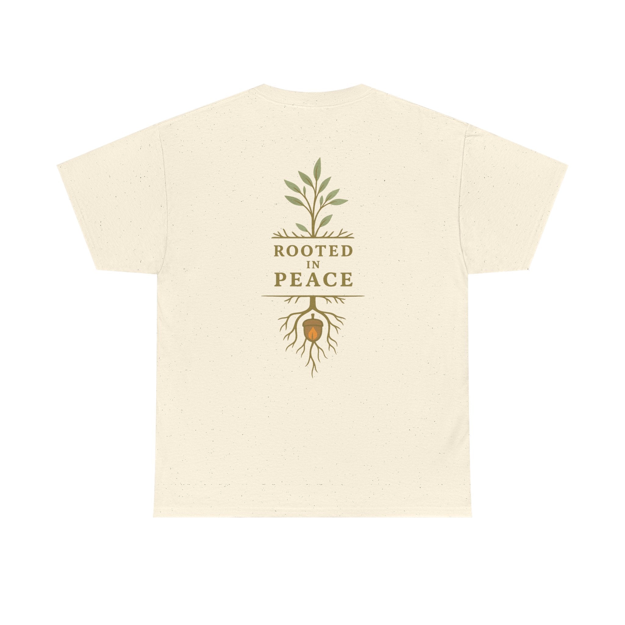 Rooted in Peace T-Shirt — Botanical Tree with Roots Graphic Tee