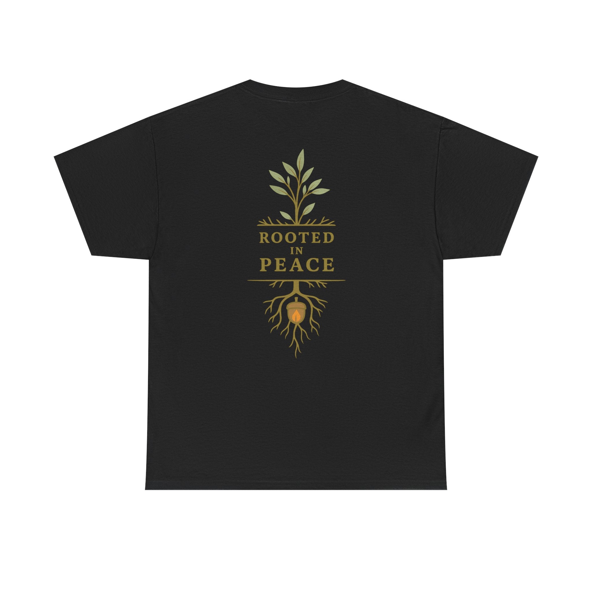 Rooted in Peace T-Shirt — Botanical Tree with Roots Graphic Tee