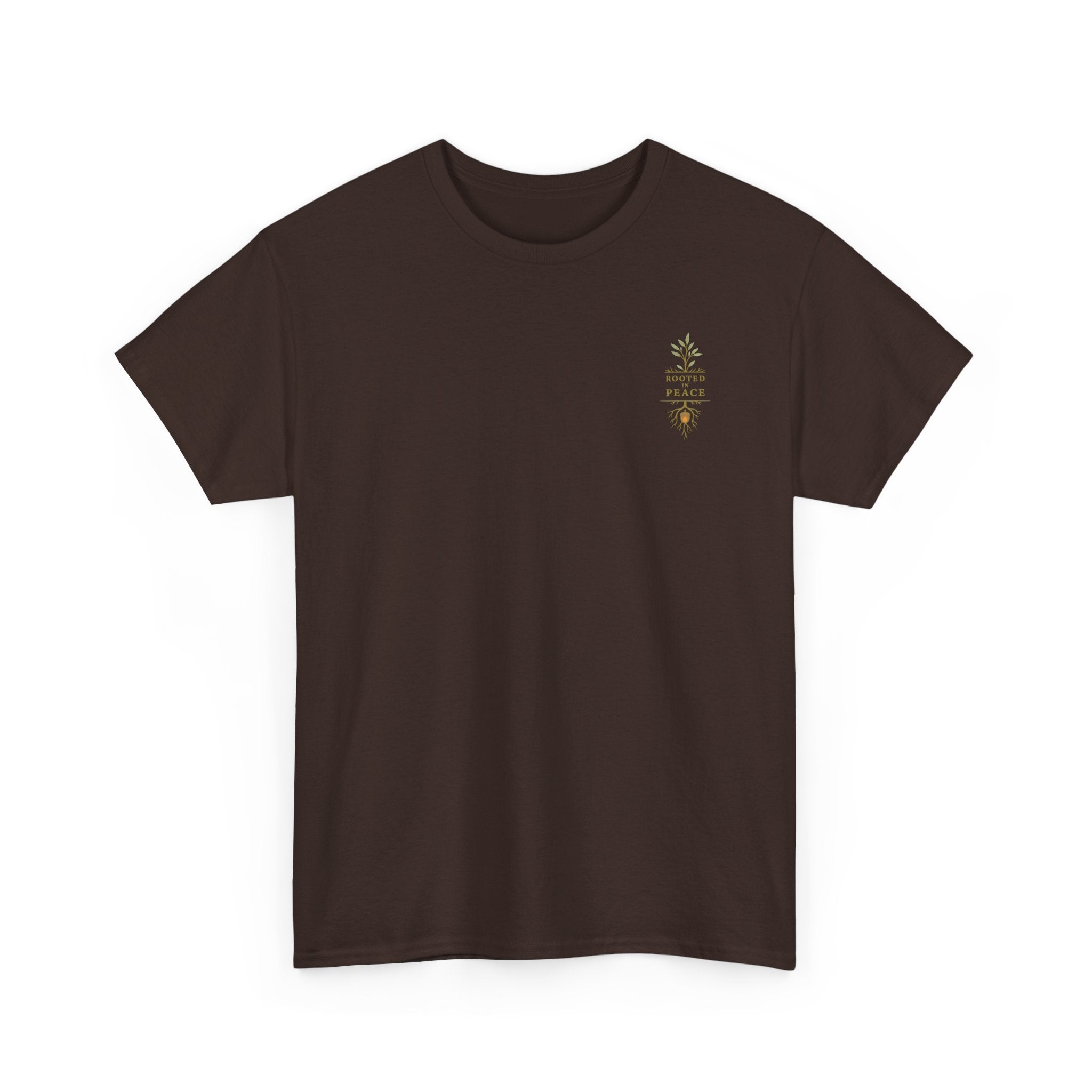 Rooted in Peace T-Shirt — Botanical Tree with Roots Graphic Tee
