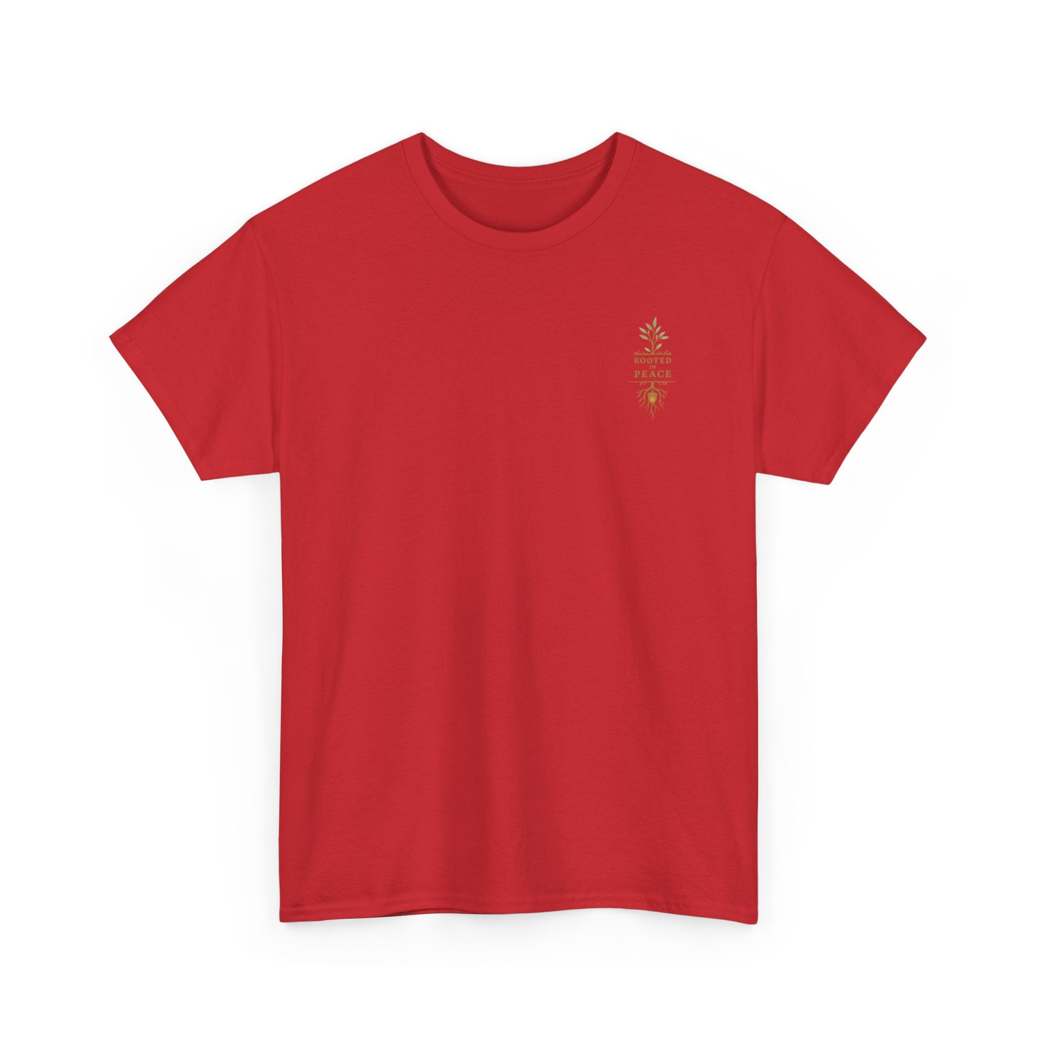 Rooted in Peace T-Shirt — Botanical Tree with Roots Graphic Tee