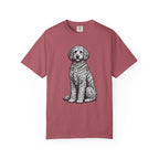 Doodle Sheepdog Graphic T-Shirt — Retro Rust Garment-Dyed Dog Tee
