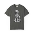 Doodle Sheepdog Graphic T-Shirt — Retro Rust Garment-Dyed Dog Tee